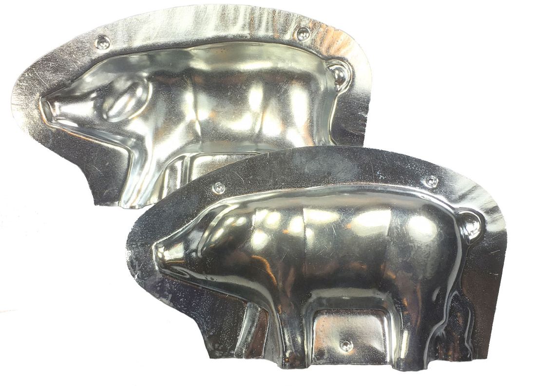 Art.nr.22-2200 Marsipan gris metallform 11cm