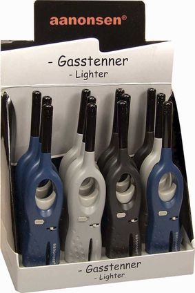 Art.nr. 53-300 Gasstenner m/vindu og barnesikring ass.farger