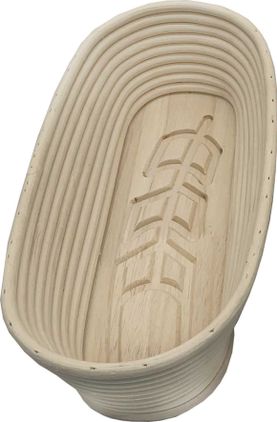 Art.nr.29-1602 Hevekurv oval med duk 30x16x8cm