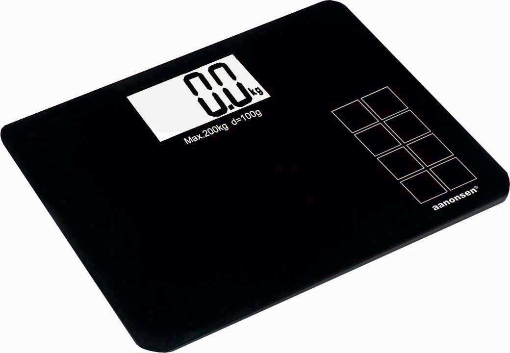 Art.nr. 32-1018 Glassvekt 200kg/100g Stort lettlest display