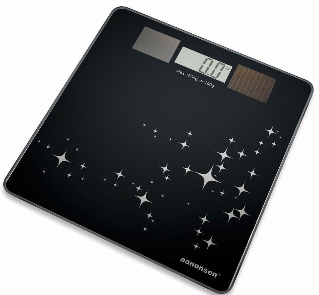 Art.nr. 32-1052 Glassvekt 150kg/100g m/SOLCELLER - virker alltid!